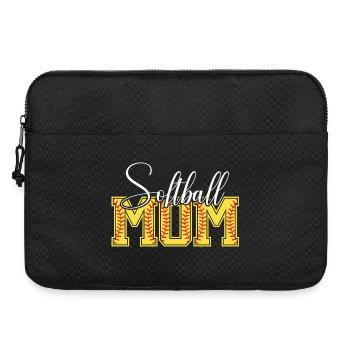 Maman de softball - Sacoche pour ordinateur portable 15 pouces - noir - Devant