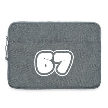 67 number - Laptop bag 15" - heather grey - Front
