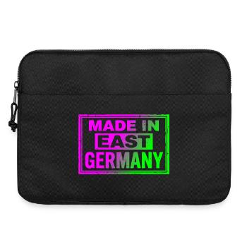 Made in East Germany Ostalgie Neon Retro Cap Bag - Laptoptasche 15" - Schwarz - Vorne