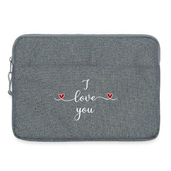 i love you - Laptop bag 15" - heather grey - Front