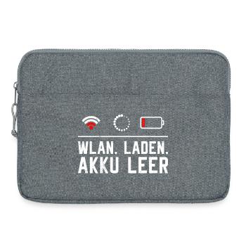Codeur WiFi. CHARGEMENT. BATTERIE VIDE DRÔLE - Sacoche pour ordinateur portable 15 pouces - gris chiné - Devant