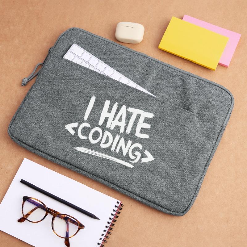 Je déteste coder Programmeur Web Sacoche pour ordinateur portable 15 pouces