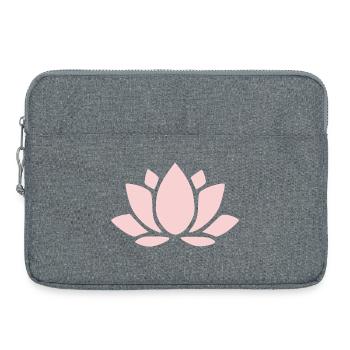 Fleur de lotus Fleur de lotus Fleur pastel Fleurs de nénuphar Fleurs - Sacoche pour ordinateur portable 15 pouces - gris chiné - Devant