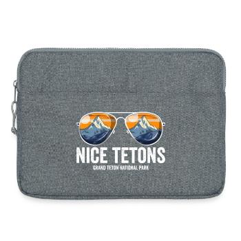 Schöne Tetons, Grand-Teton-Nationalpark, Grand Tet - Laptoptasche 15" - Grau meliert - Vorne