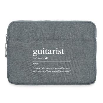 Definition Gitarrist Humor Musiker Geschenk - Laptoptasche 15" - Grau meliert - Vorne