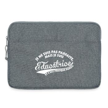 Parfaite Éducatrice - Sacoche pour ordinateur portable 15 pouces - gris chiné - Devant