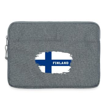 Drapeau de la Finlande / cadeau Helsinki Scandinavie - Sacoche pour ordinateur portable 15 pouces - gris chiné - Devant