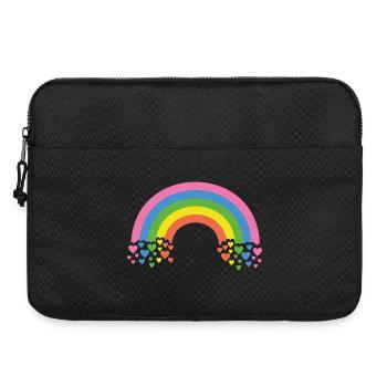 Rainbow with hearts - Laptop bag 15" - black - Front