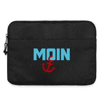 Moin ancre Ahoi Mer du Nord Mer Baltique plage vacances côte - Sacoche pour ordinateur portable 15 pouces - noir - Devant