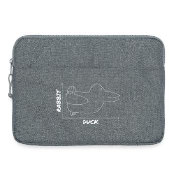 Drôle de canard graphique lapin - Sacoche pour ordinateur portable 15 pouces - gris chiné - Devant