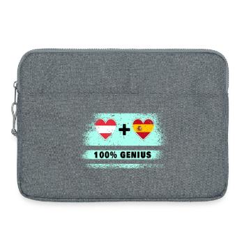 Autriche et Espagne 100 % Genial / Cadeau - Sacoche pour ordinateur portable 15 pouces - gris chiné - Devant