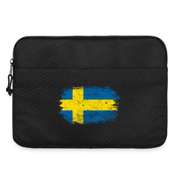 Swedish Brush Flag - Laptop bag 15" - black - Front