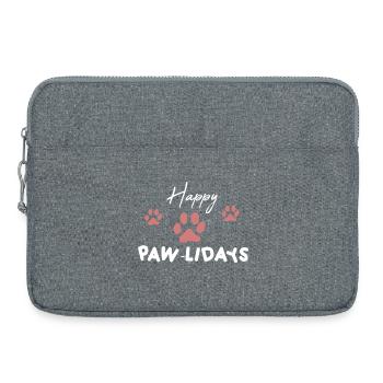 Joyeux Pawlidays Drôle de Noël - Sacoche pour ordinateur portable 15 pouces - gris chiné - Devant