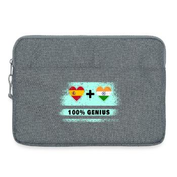 L’Espagne et l’Inde font 100% de génie - Sacoche pour ordinateur portable 15 pouces - gris chiné - Devant