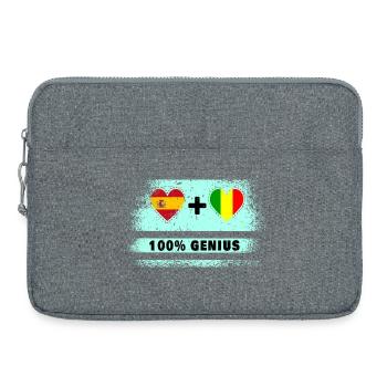 L’Espagne et le Mali font preuve de génie à 100% - Sacoche pour ordinateur portable 15 pouces - gris chiné - Devant