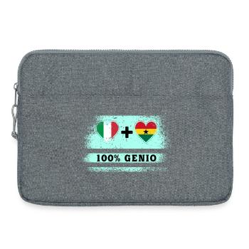 Italy and Ghana 100% Engineer Flag - Laptop bag 15" - heather grey - Front