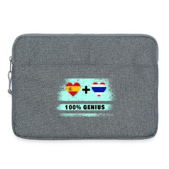L’Espagne et la Thaïlande drasent 100% génie - Sacoche pour ordinateur portable 15 pouces - gris chiné - Devant
