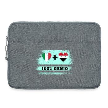 Italie et Syrie 100% drapeau de génie - Sacoche pour ordinateur portable 15 pouces - gris chiné - Devant