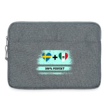 Mexique et Suède 100% parfait / cadeau - Sacoche pour ordinateur portable 15 pouces - gris chiné - Devant