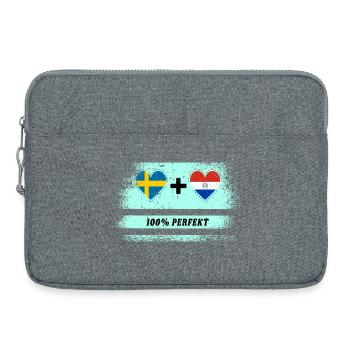 Paraguay et Suède 100% Parfait / Cadeau - Sacoche pour ordinateur portable 15 pouces - gris chiné - Devant