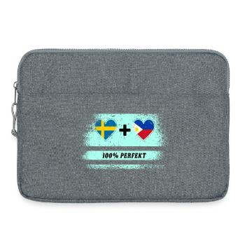 Philippinen und Schweden 100% perfekt/Geschenk - Laptoptasche 15" - Grau meliert - Vorne