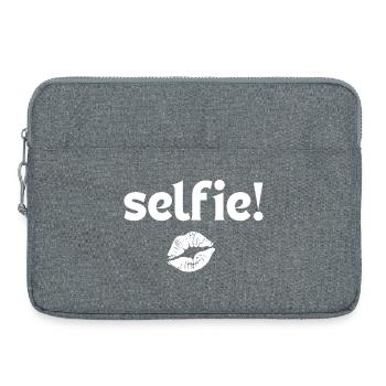 Selfie, Handy, Telefon - Laptoptasche 15" - Grau meliert - Vorne