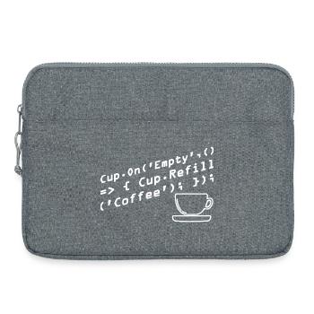 Programmers generate code from coffee - Laptop bag 15" - heather grey - Front