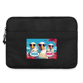 Moin Moin Möwen - Laptoptasche 15" - Schwarz - Vorne