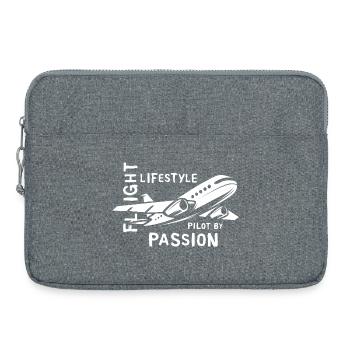 Airplane Passion Lifestyle - Pilotes et Vol - Sacoche pour ordinateur portable 15 pouces - gris chiné - Devant