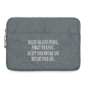 inspirierend - positive Gedanken - Laptoptasche 15" - Grau meliert - Vorne