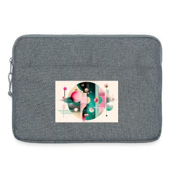 Composition Abstraite Envolée Chromatique - Sacoche pour ordinateur portable 15 pouces - gris chiné - Devant