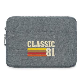 Retro Classic 81 – Born in 1981 Vintage Birthday - Laptop bag 15" - heather grey - Front