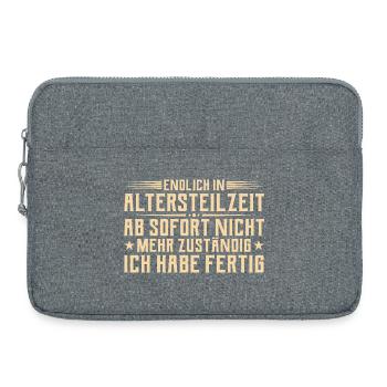 Partial retirement - No longer responsible - Early retirement - Laptop bag 15" - heather grey - Front