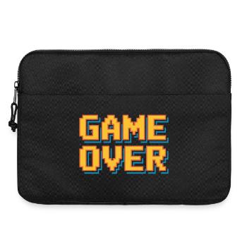 Game Over Retro Pixel Arcade Gamer Spruch - Laptoptasche 15" - Schwarz - Vorne