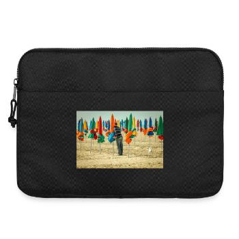 Am Strand - Laptoptasche 15" - Schwarz - Vorne