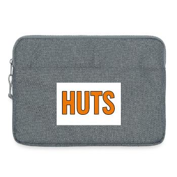 Huts Bold Orange Typography - Laptop bag 15" - heather grey - Front