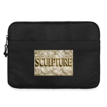 Lettres sculptées en pierre - Sacoche pour ordinateur portable 15 pouces - noir - Devant