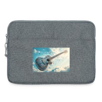 Frostgitarre im Wolkenmeer - Laptoptasche 15" - Grau meliert - Vorne