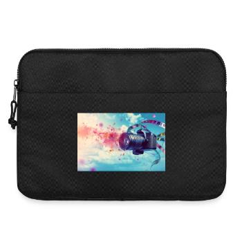 Kamera im Farbenrausch - Laptoptasche 15" - Schwarz - Vorne