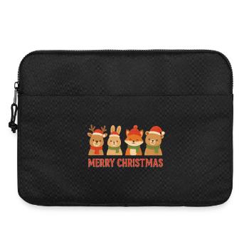 Weihnachts-Tierfreunde-Text - Laptoptasche 15" - Schwarz - Vorne