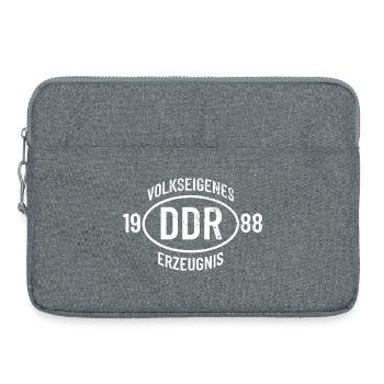 DDR Geburtstags Shirt, Hoodie, Tasse Jahrgang 1988 - Laptoptasche 15" - Grau meliert - Vorne