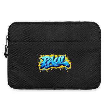 Graffiti  PAUL Prénom cadeau idéal imprimable  - Sacoche pour ordinateur portable 15 pouces - noir - Devant