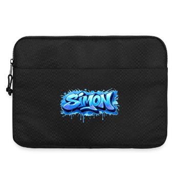 Graffiti  SIMON Prénom cadeau idéal imprimable  - Sacoche pour ordinateur portable 15 pouces - noir - Devant