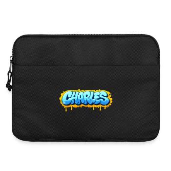 Graffiti  CHARLES Prénom cadeau idéal imprimable s - Sacoche pour ordinateur portable 15 pouces - noir - Devant