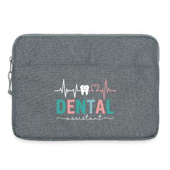 Heartbeat Dental Assistant Dentist - Laptop bag 15" - heather grey - Front