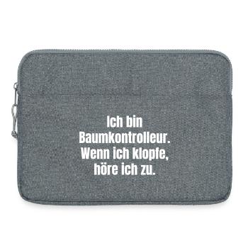 Tree Inspector Slogan Shirt - Laptop bag 15" - heather grey - Front
