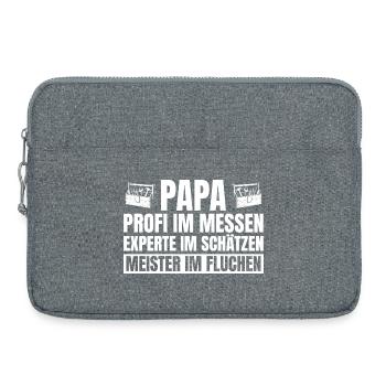Papa bricoleur répare tout pour la fête des pères - Sacoche pour ordinateur portable 15 pouces - gris chiné - Devant