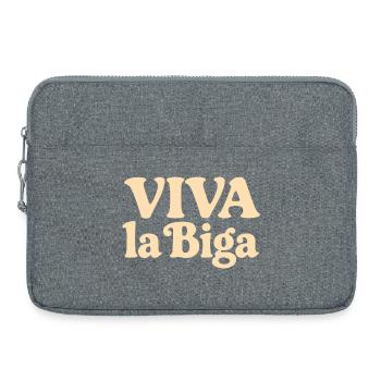 Viva la Biga - Long live the pre-dough! - Laptop bag 15" - heather grey - Front