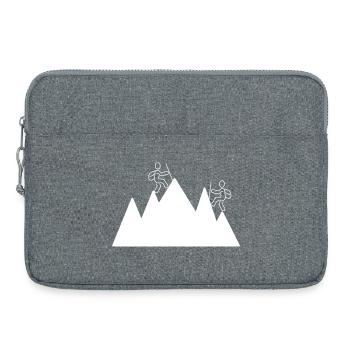 Silhouette des lignes d’alpinisme - Sacoche pour ordinateur portable 15 pouces - gris chiné - Devant