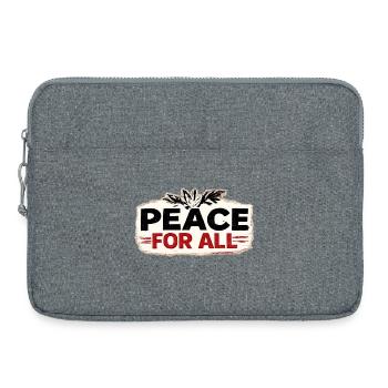War No More – Sticker Peace & Humanity - Laptop bag 15" - heather grey - Front